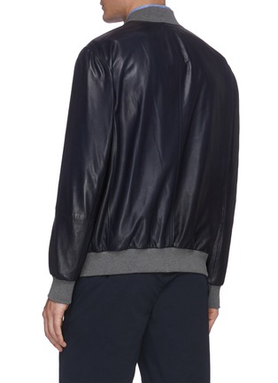 Back View - Click To Enlarge - BRUNELLO CUCINELLI - Reversible zip front Nappa leather bomber jacket
