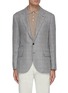 Main View - Click To Enlarge - BRUNELLO CUCINELLI - Notch lapel check single breasted blazer