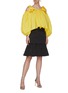 Figure View - Click To Enlarge - MING MA - Tie shoulder lantern sleeve ruffle top