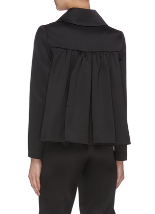 Back View - Click To Enlarge - MING MA - Ruffle Back Crop Jacket