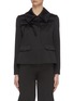 Main View - Click To Enlarge - MING MA - Ruffle Back Crop Jacket