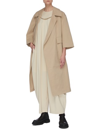 Figure View - Click To Enlarge - SANS TITRE - Oversized lapel patch pocket coat