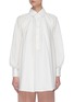 Main View - Click To Enlarge - SANS TITRE - Pleated neck lantern sleeve blouse