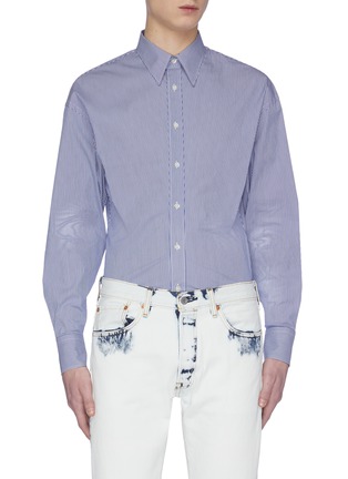 Main View - Click To Enlarge - KARMUEL YOUNG - 'Trapezium' stripe fitted shirt