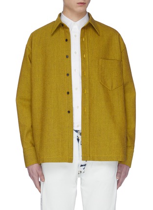Main View - Click To Enlarge - KARMUEL YOUNG - Woollen square overshirt jacket