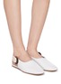 Figure View - Click To Enlarge - VINCE - 'Cadot' acetate buckle slingback leather flats
