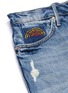 Detail View - Click To Enlarge - MOTHER - 'The Vagabond Mini' colour topstitching pocket frayed hem denim skirt