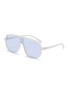 Main View - Click To Enlarge - STEPHANE + CHRISTIAN - Marble effect acetate Google D frame sunglasses
