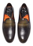 Detail View - Click To Enlarge - SANTONI - 'Hollywood' apron front double monk strap loafers