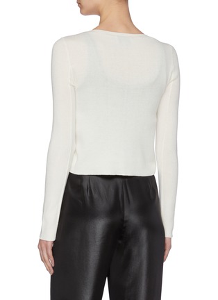 Back View - Click To Enlarge - 3.1 PHILLIP LIM - Picot stitch merino knit cardigan