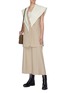 Figure View - Click To Enlarge - 3.1 PHILLIP LIM - Detachable leather scarf wool vest