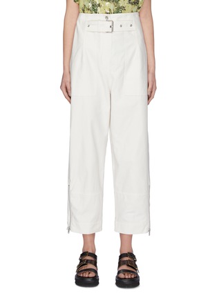 Main View - Click To Enlarge - 3.1 PHILLIP LIM - Belted military sateen ankle zip cargo pants
