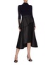 Figure View - Click To Enlarge - 3.1 PHILLIP LIM - Two tiered ruffle front flared cotton midi skirt