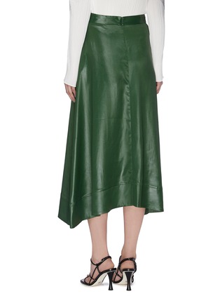 Back View - Click To Enlarge - 3.1 PHILLIP LIM - Asymmetric side cupro midi skirt