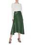 Figure View - Click To Enlarge - 3.1 PHILLIP LIM - Asymmetric side cupro midi skirt