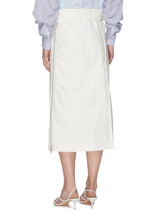 Back View - Click To Enlarge - 3.1 PHILLIP LIM - Belted cargo pocket cotton midi skirt