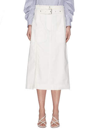 Main View - Click To Enlarge - 3.1 PHILLIP LIM - Belted cargo pocket cotton midi skirt