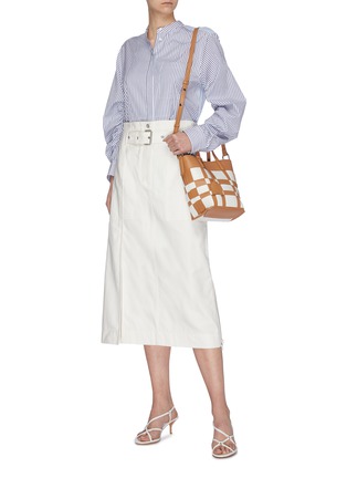 Figure View - Click To Enlarge - 3.1 PHILLIP LIM - Belted cargo pocket cotton midi skirt