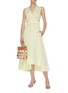 Figure View - Click To Enlarge - 3.1 PHILLIP LIM - Belted V-neck flared cotton midi dress