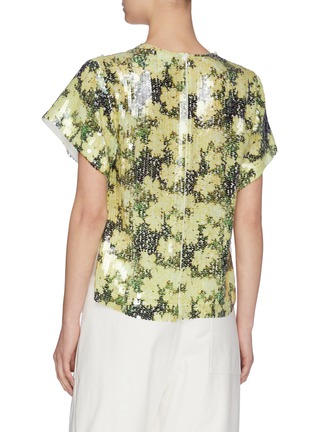 Back View - Click To Enlarge - 3.1 PHILLIP LIM - Daisy print sequin embellished crewneck T-shirt