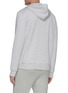 Back View - Click To Enlarge - BRUNELLO CUCINELLI - Contrast drawstring zip front hoodie