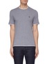 Main View - Click To Enlarge - BRUNELLO CUCINELLI - Graphic embroidery contrast edge T-shirt