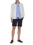 Figure View - Click To Enlarge - BRUNELLO CUCINELLI - Button front stand collar cotton shirt