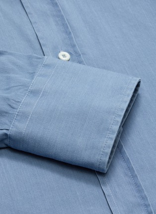 - BRUNELLO CUCINELLI - Spread collar chambray effect cotton twill shirt
