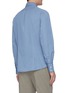 Back View - Click To Enlarge - BRUNELLO CUCINELLI - Spread collar chambray effect cotton twill shirt