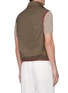 Back View - Click To Enlarge - BRUNELLO CUCINELLI - Contrast detail zip front light weight nylon gilet