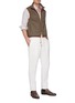 Figure View - Click To Enlarge - BRUNELLO CUCINELLI - Contrast detail zip front light weight nylon gilet