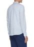Back View - Click To Enlarge - BRUNELLO CUCINELLI - Band collar pinstripe linen cotton blend shirt