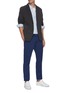 Figure View - Click To Enlarge - BRUNELLO CUCINELLI - Band collar pinstripe linen cotton blend shirt