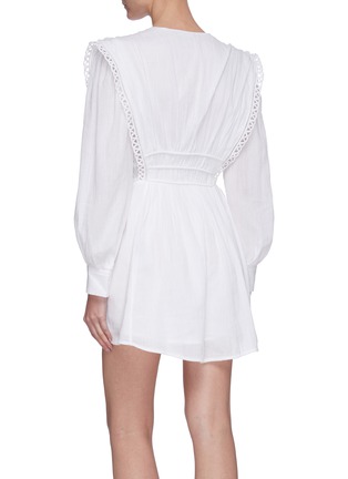 Back View - Click To Enlarge - ISABEL MARANT - 'Yaxo' V-neck buttoned mini dress