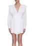 Main View - Click To Enlarge - ISABEL MARANT - 'Yaxo' V-neck buttoned mini dress