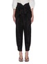 Main View - Click To Enlarge - ISABEL MARANT - 'Velasta' geometric jacquard bow-tied waist tapered pants