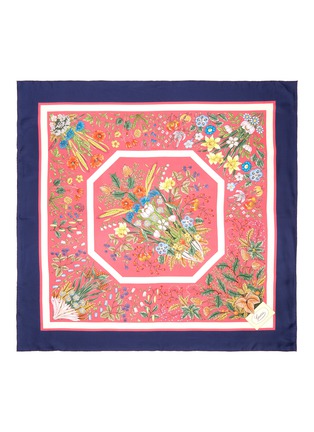 Detail View - Click To Enlarge - GUCCI - Floral print silk twill scarf