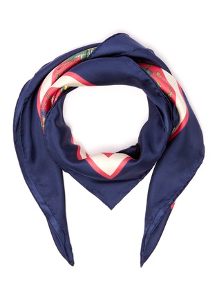 Main View - Click To Enlarge - GUCCI - Floral print silk twill scarf