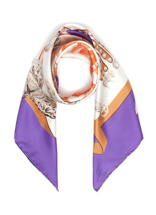 Main View - Click To Enlarge - GUCCI - Tassel print silk twill scarf