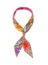 Main View - Click To Enlarge - GUCCI - Monogram floral silk twilly scarf