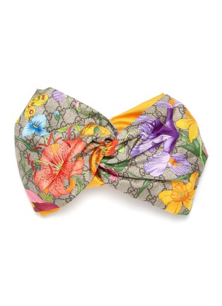 Main View - Click To Enlarge - GUCCI - Monogram floral print headscarf