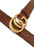 Detail View - Click To Enlarge - GUCCI - 'GG Marmont' textured logo buckle leather belt