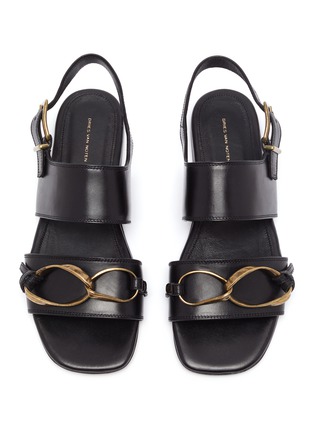 Detail View - Click To Enlarge - DRIES VAN NOTEN - Double strap slingback leather sandals