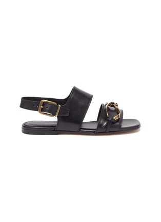 Main View - Click To Enlarge - DRIES VAN NOTEN - Double strap slingback leather sandals