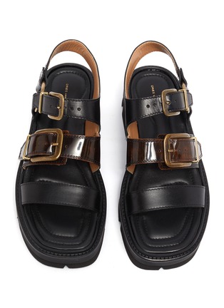Detail View - Click To Enlarge - DRIES VAN NOTEN - Buckle strap chunky sole leather sandals