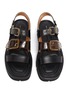 Detail View - Click To Enlarge - DRIES VAN NOTEN - Buckle strap chunky sole leather sandals