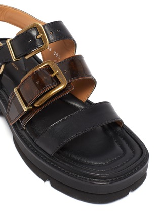 Detail View - Click To Enlarge - DRIES VAN NOTEN - Buckle strap chunky sole leather sandals