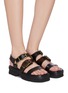 Figure View - Click To Enlarge - DRIES VAN NOTEN - Buckle strap chunky sole leather sandals