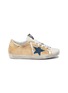 Main View - Click To Enlarge - GOLDEN GOOSE - 'Superstar' star patch metallic tab leather upper
