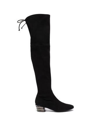Main View - Click To Enlarge - STUART WEITZMAN - Vidalia' stretch suede thigh high boots